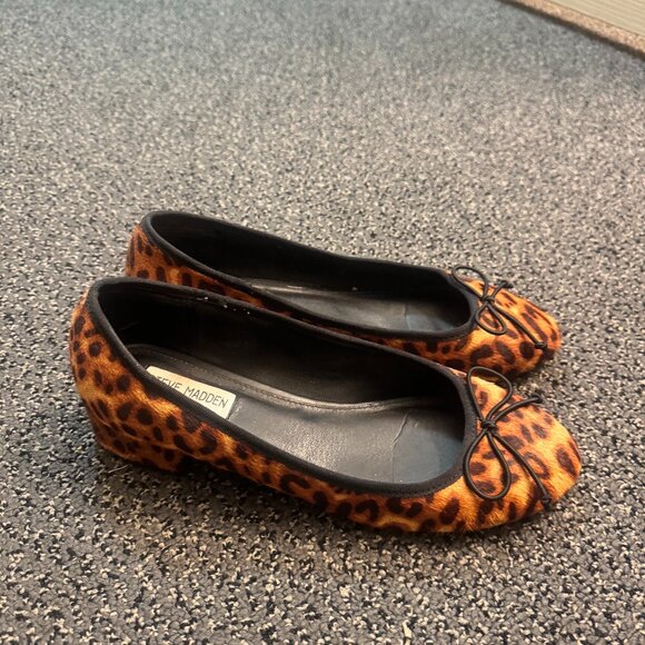 Steve Madden Leopard Ballet Flats - Picture 1 of 5